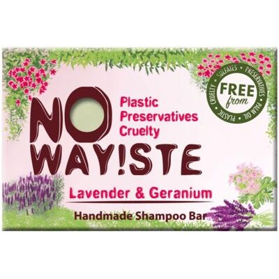 NO WAY!STE solid shampoo bar, Lavender & Geranium (NW15)