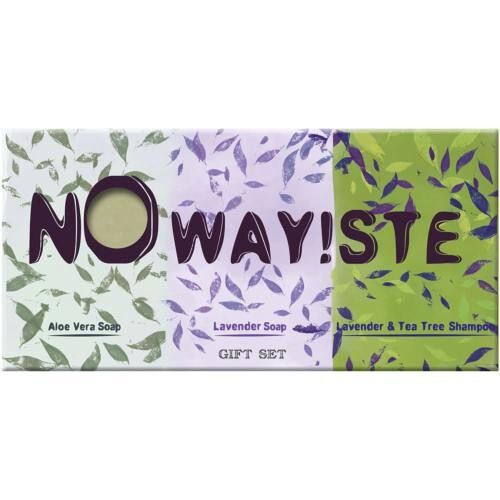 NO WAY!STE gift pack of 2 x soap, 1 x shampoo solid bars (NWG01)