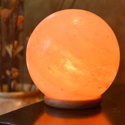 Himalayan salt sphere lamp approx 16x16cm (PAK006)