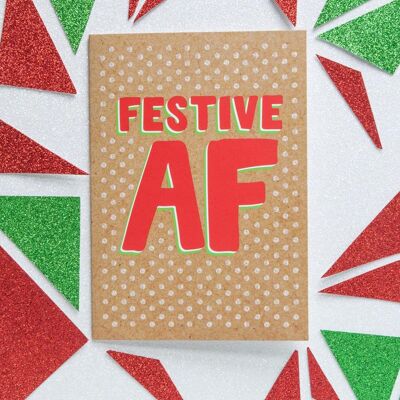 Cartolina di Natale divertente | AF festivo