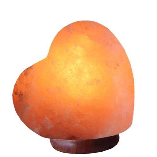 Salt lamp, heart shape approx 17x15cm (PAK023)
