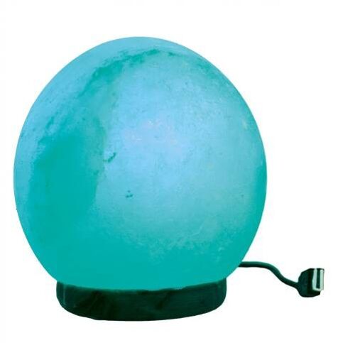 Salt lamp sphere, colour changing approx 10x9cm (PAK025)