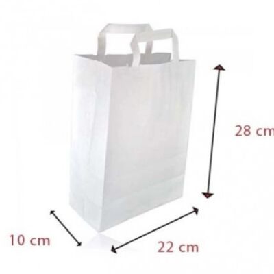 White kraft paper tote bag Size 1