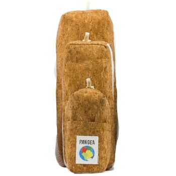 Serviette de poche voyage en bambou 40x60cm couleurs assorties avec sac tissu liège (PANP05) 2