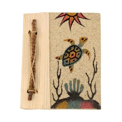 Handmade notebook, turtle, 10x12cm (PDN24)