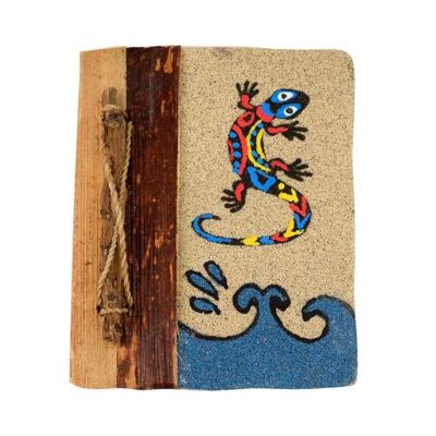 Handmade notebook, gecko, 10x12cm (PDN26)