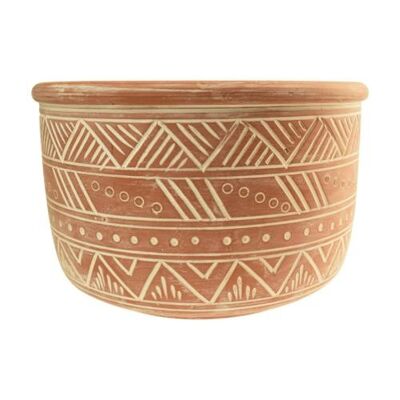 Terracotta planter with 3 small feet, 14.5cm diameter (PROK062)