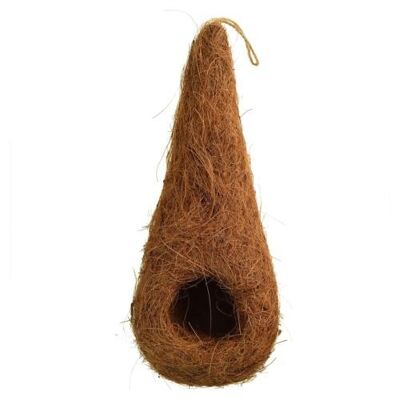 Bird house coconut fibre natural colour 33cm height (PROK084)