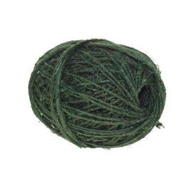 Single ball of garden or craft natural hemp twine dark green length 50m (PROK092)