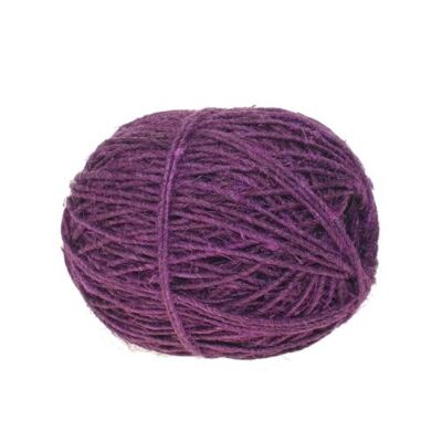 Single ball of garden or craft natural hemp twine purple length 50m (PROK094)