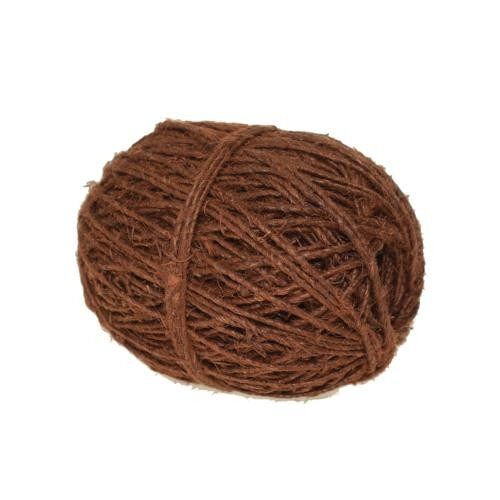 Single ball of garden or craft natural hemp twine brown length 50m (PROK096)