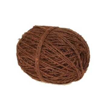 Pelote simple de jardin ou artisanale ficelle de chanvre naturel marron longueur 50m (PROK096) 1