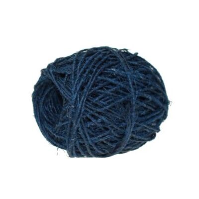 Single ball of garden or craft natural hemp twine dark blue length 50m (PROK099)