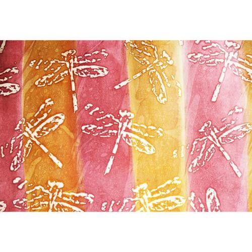 Handmade gift wrap, batik dragonflies (PROKW01)