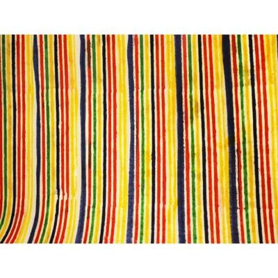Handmade gift wrap, multi coloured stripes (PROKW03)