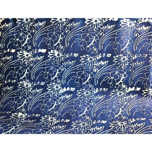 Handmade gift wrap, flowers blue (PROKW04)