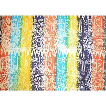 Emballage cadeau fait main, rayures batik (PROKW07) 2