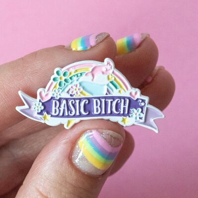 Basic Bitch Emaille Pin