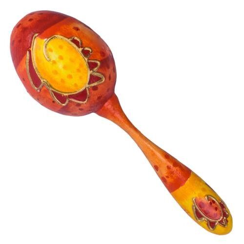 Egg rattle with handle orange (PUJ4O)