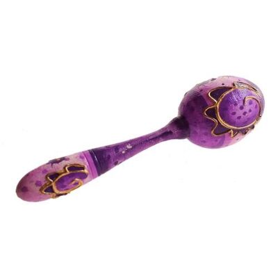Egg rattle with handle purple (PUJ4P)