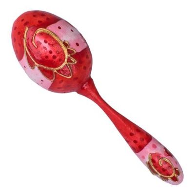 Egg rattle with handle red (PUJ4R)