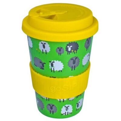 Reusable travel cup, biodegradable, sheep (RH051)