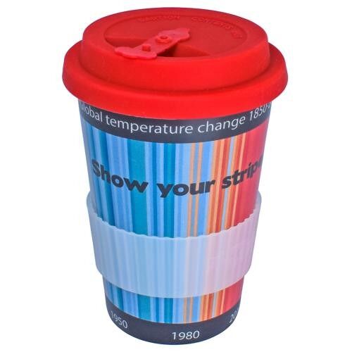 Reusable travel cup, biodegradable, show your stripes (RH053)