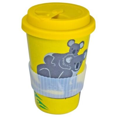 Reusable travel cup, biodegradable, koalas (RH054)