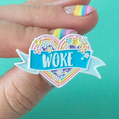 Woke Enamel Pin