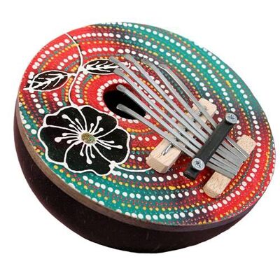 Coconut shell thumb piano, 20cm assorted colours (RZ1821)