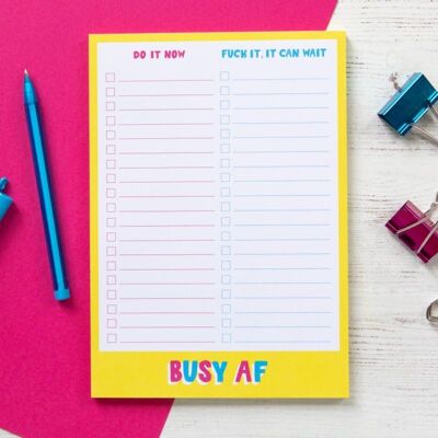Busy AF Rainbow Notepad | A5 Notepad to do list