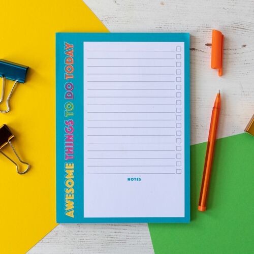 Awesome Things To Do Today | A5 Notepad to do list