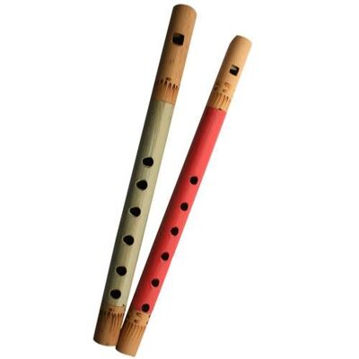 Single bamboo flute, assorted colours (S0078A)