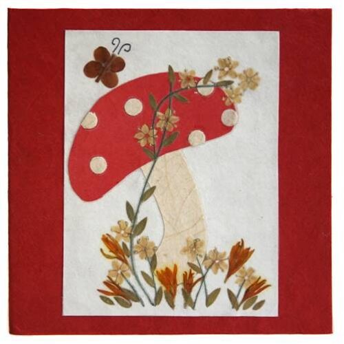 Handmade greetings card, red white mushroom (SAL1910)