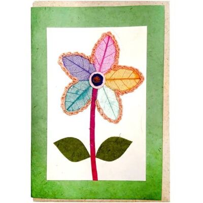 Handmade card, single flower 12x17cm (SAL2088)