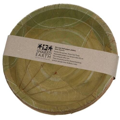 Saa leaf plates (set 6), 20cm (SASH1916)