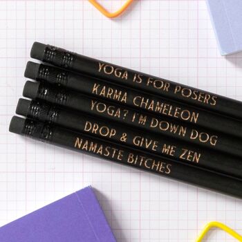 Cadeau Yoga | Crayons imprimés Yoga 2