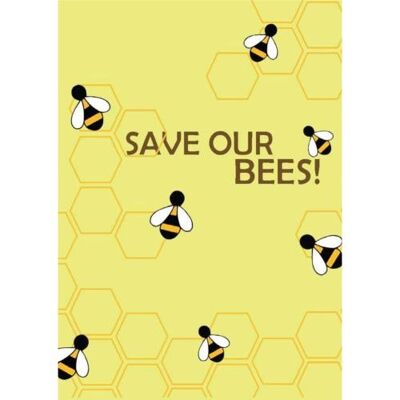 Greetings card Endangered Wildlife Bees 12x17cm (SEC039)