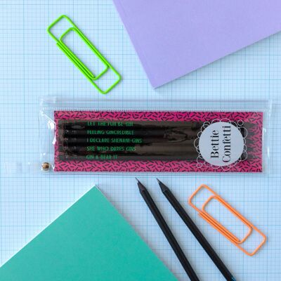 Gin Pencil Set | She Who Dares Gins - With pencil pouch