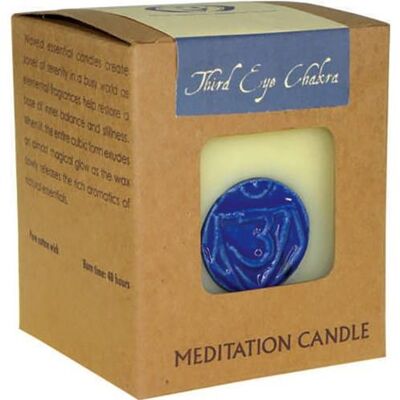 Chakra meditation candle 300g third eye (SONG007)