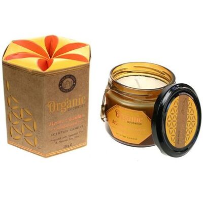 Soy candle Organic Goodness, Mysore Chandan Sandalwood, in glass jar (SONG202)