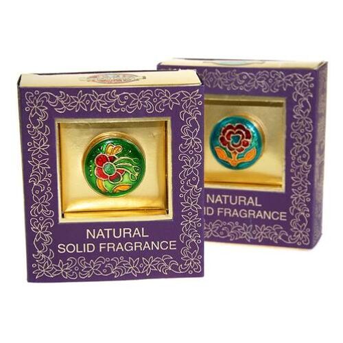 Solid perfume, 4g, in brass jar, gift boxed, assorted scents (SONG244)