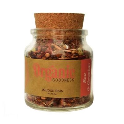 Smudge resin, Organic Goodness, rose and geranium (SONG286)