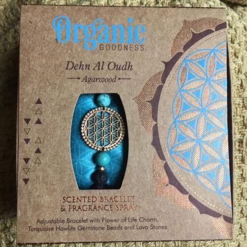 Scented bracelet + spray gift set, Organic Goodness, Dehn Al Oudh Agarwood (SONG296)