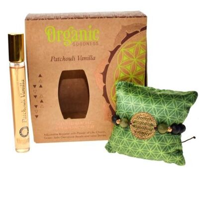 Scented bracelet + spray gift set, Organic Goodness, Patchouli Vanilla (SONG298)