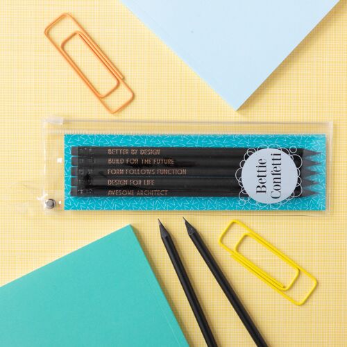 Architect Pencils | Form Follows Function - With pencil pouch