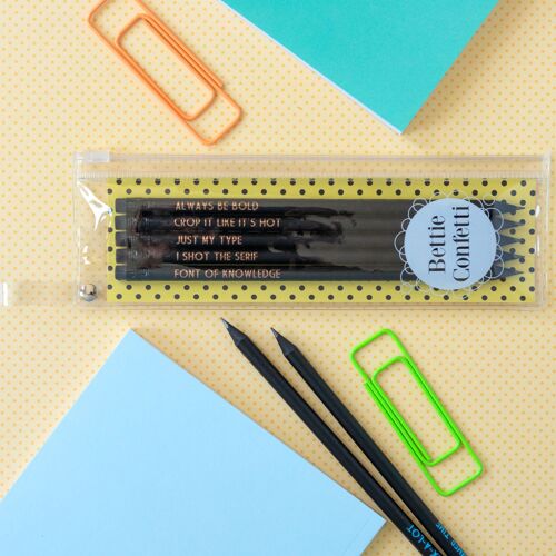 Graphic Designer Pencil Set | Always Be Bold - With pencil pouch