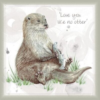 Greetings card, love you like no otter (SWE004)