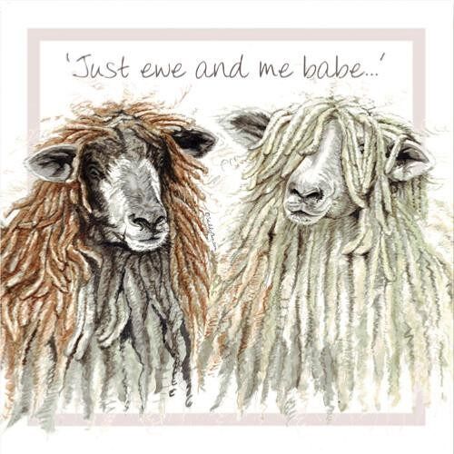 Greetings card, just ewe and me (SWE015)
