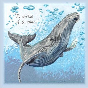 Carte de voeux, une baleine d'un temps (SWE042) 1